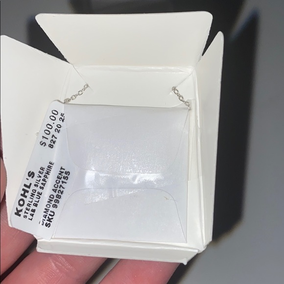 NWT Sterling silver sapphire necklace - Picture 3 of 3